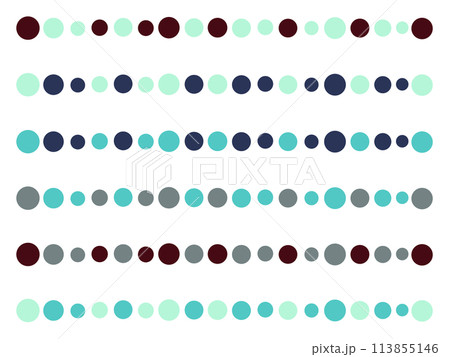 カラフルな水玉のラインセット 113855146