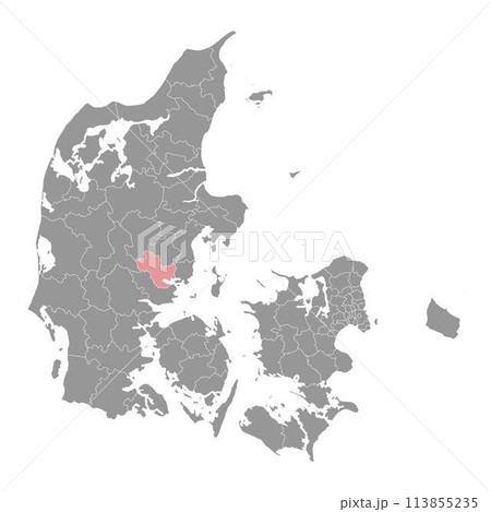 Horsens Municipality map, administrative division of Denmark. Vector illustration. Horsens Municipality map, administrative division of Denmark. Vector illustration. 113855235