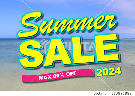サマーセール2024　最大10%オフのイラスト 113857985