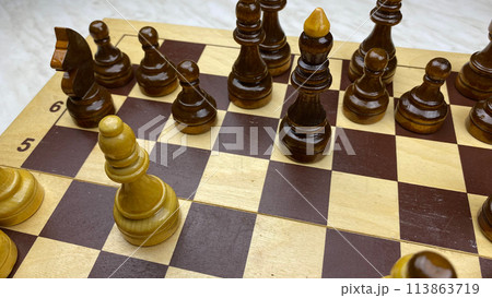 The end of chess game before the last move, king in chess before checkmate, defeat in sports game The end of chess game before the last move, king in chess before checkmate, defeat in sports game 113863719