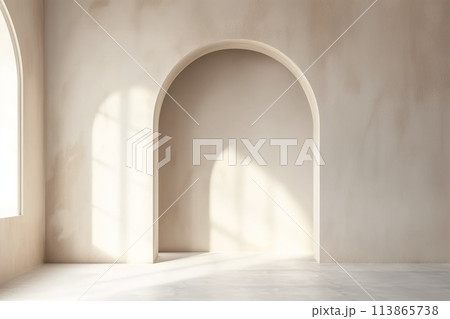 Minimalist Arched Architecture in Earth Tones 113865738