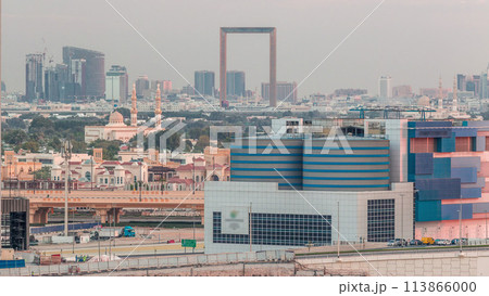 The rhythm of the city of Dubai aerial timelapse 113866000