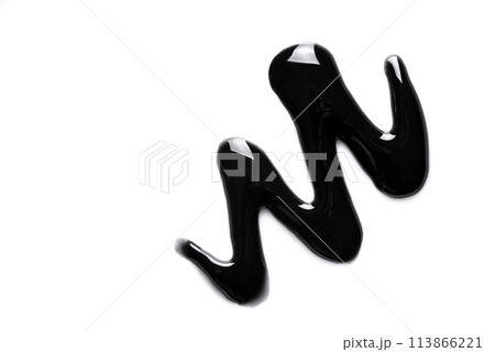 Black cosmetic gel sample 113866221
