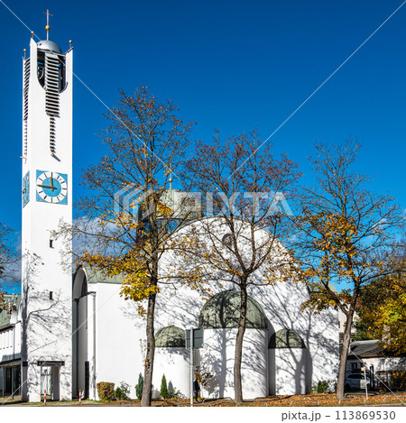 Exterior view of All Saints Orthodox Church in Munich, Germany 113869530
