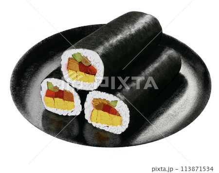 恵方巻き（皿付き） 113871534