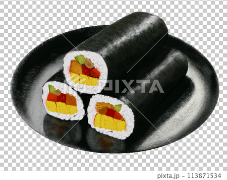恵方巻き（皿付き） 113871534