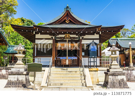 京都市北区のわら天神宮（敷地神社）安産祈願　拝殿 113871775