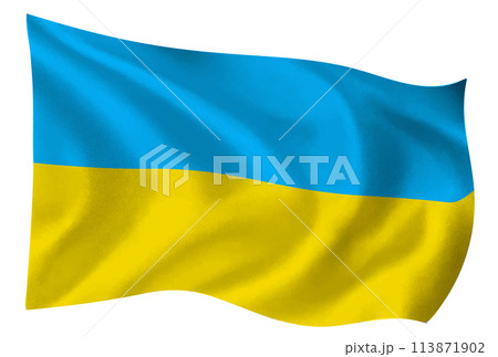 ウクライナ　国　旗　世界　アイコン 113871902