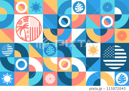May is Asian American and Pacific Islander Heritage Month. Seamless geometric pattern. Template for 113872045