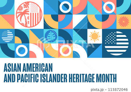 May is Asian American and Pacific Islander Heritage Month. Holiday concept. Template for background 113872046