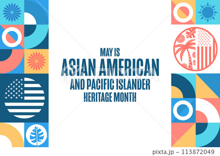 May is Asian American and Pacific Islander Heritage Month. Holiday concept. Template for background 113872049