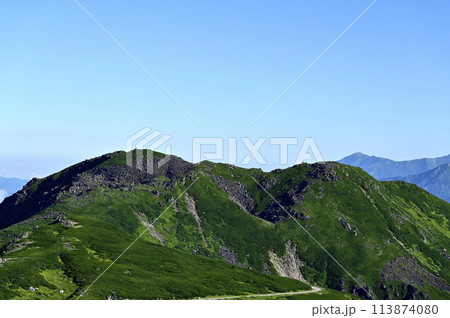 朝の乗鞍大黒岳からの風景（撮影地：乗鞍、大黒岳） 113874080
