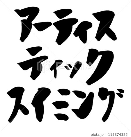 筆文字　アーティスティックスイミング 113874325