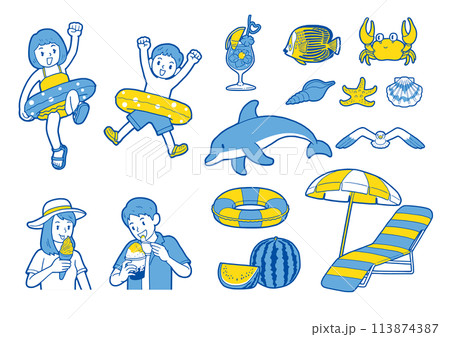 海に家族でおでかけ 113874387