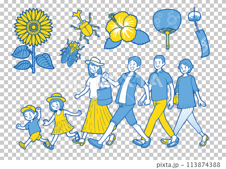 Family outing in summer 113874388