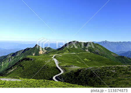 朝の乗鞍大黒岳からの風景(撮影地:乗鞍、大黒岳) 朝の乗鞍大黒岳からの風景(撮影地:乗鞍、大黒岳) 113874873