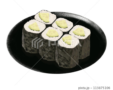 カッパ巻き(黒皿付き) カッパ巻き(黒皿付き) 113875106
