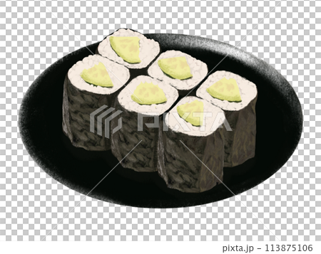 カッパ巻き(黒皿付き) カッパ巻き(黒皿付き) 113875106