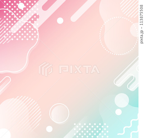 背景素材_メンフィス柄 背景素材_メンフィス柄 113875508