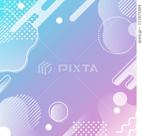 背景素材_メンフィス柄 背景素材_メンフィス柄 113875804