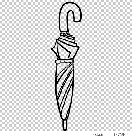 シンプルな傘の線画 シンプルな傘の線画 113875909