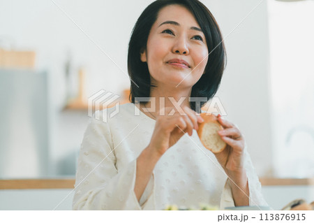 a forty-something woman a forty-something woman 113876915