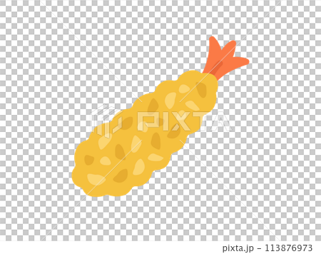 Illustration of fried shrimp icon for side dishes Illustration of fried shrimp icon for side dishes 113876973