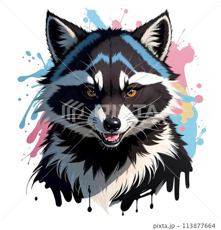 アライグマのイラスト 113877664