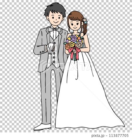 新娘和新郎舉行婚禮 113877705