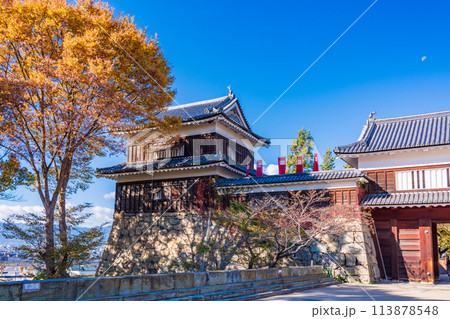 《長野県》上田城址公園　南櫓・東虎口櫓門　秋 113878548