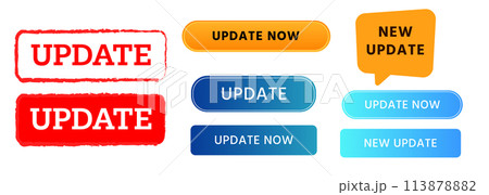 update stamp sticker speech bubble and button upgrade version system technology information update stamp sticker speech bubble and button upgrade version system technology information 113878882