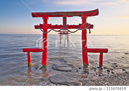 【大魚神社の海中鳥居】 佐賀県藤津郡太良町多良 113878919