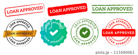 loam approved rectangle and circle stamp label sticker sign for agreement 113880061