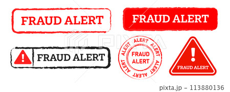 fraud alert red rubber stamp circle and square sign caution criminal extortion scam fraud alert red rubber stamp circle and square sign caution criminal extortion scam 113880136