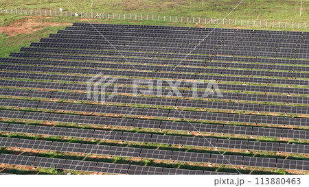 solar energy plant in rural area 113880463