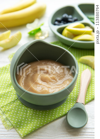 Healthy baby food in bowl Healthy baby food in bowl 113880764