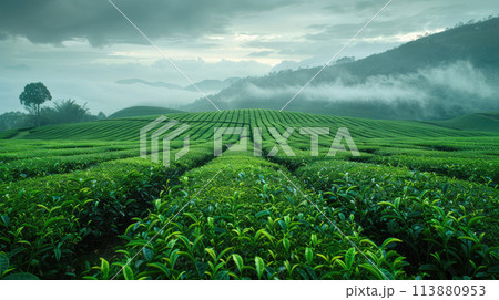 Tea Plantation, Generative AI 113880953
