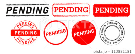 pending rectangle and circle stamp label sticker design element sign delay business pending rectangle and circle stamp label sticker design element sign delay business 113881181