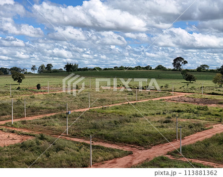 ew subdivision for houses, dirt road and power poles ew subdivision for houses, dirt road and power poles 113881362