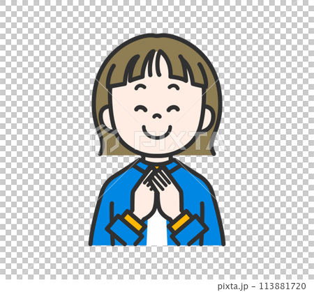 A woman giving thanks A woman giving thanks 113881720