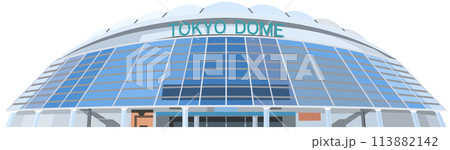 東京ドーム 観光地イラストアイコン 東京ドーム 観光地イラストアイコン 113882142