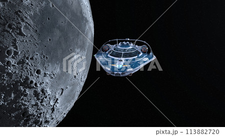 宇宙船と月 113882720
