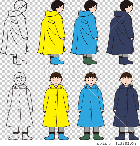 カッパを着た男の子 カッパを着た男の子 113882958