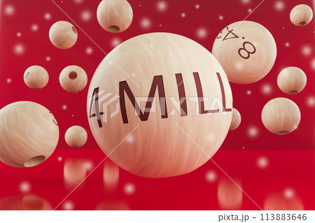Christmas lottery balls 3D illustration Christmas lottery balls 3D illustration 113883646