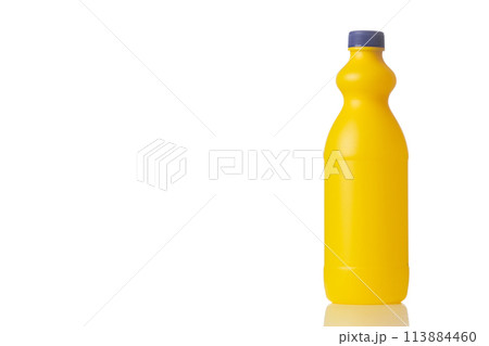 A pot of bleach isolated on white background 113884460