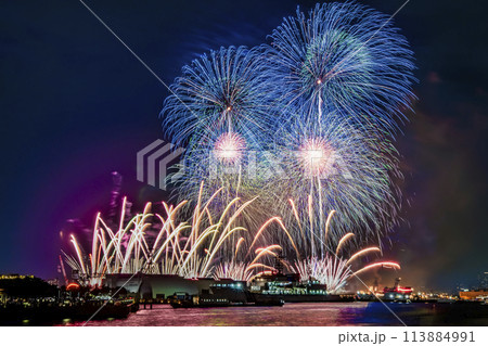 横浜みなとみらい 夏花火 横浜みなとみらい 夏花火 113884991