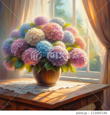 紫陽花のある部屋 113885180