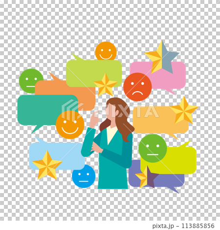 關心評論和評分的女性 113885856