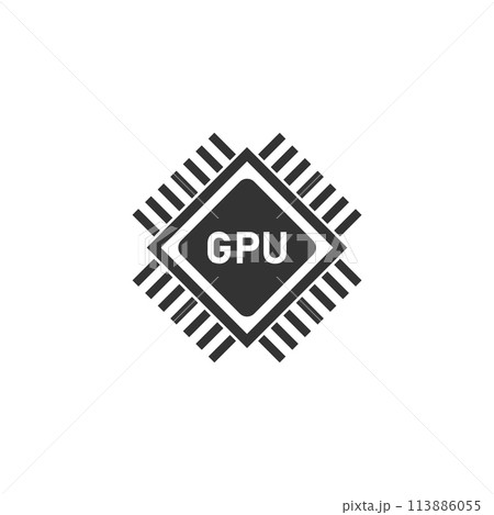 Gpu icon flat 113886055