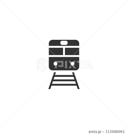 Train icon flat 113886061
